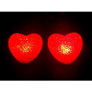 Led Işıklı Kırmızı Kalp Gece Lambası Tdrtr