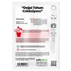 50 Adet Siyah Fasulye Tohumu