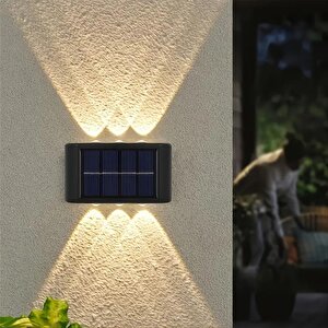 6 Ledli Solar Duvar Lamba Dekorasyon Aydınlatma Aplik Güneş Enerji Gün Işığı 2 Li Set Tdrtr