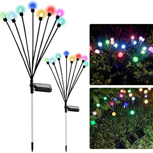 8 Ledli Güneş Enerjili Bahçe Çiti Aydınlatma Rgb 1 Adet Tdrtr