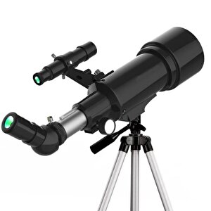 400 X 70 Mm Açıklıklı Refrakter Teleskoplar 15x - 150x Telefon Adaptörlü Reflex