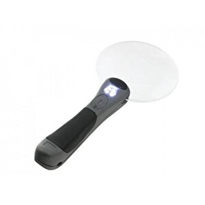 2 Led Işıklı 2.5x-90mm Okuma Büyüteç Tdrtr