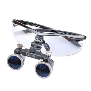 3.5x - 420 Mm Diş Cerrahi Gözlük Lens Büyüteç Taşıma Çantalı Tdrtr