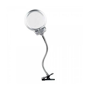 2.5x130 Mm 5x24 Mm Led Aydınlatmalı Büyüteç Masa Üstü Metal Hortum Mandallı Mg15124-c