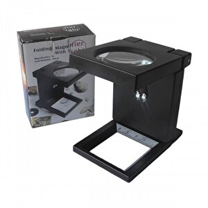 Katlanır Plastık Led Işıklı Test Cıhazı Büyüteç 2.5x90mm Tdrtr