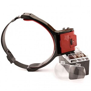 Lens Takmalı 4 Lens Led Lambalı Şapka Tip Büyüteç Tdrtr