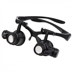 Gözlük Modeli 10x 15x 20x 25x Lens 2 Led Işıklı Büyüteç Tdrtr