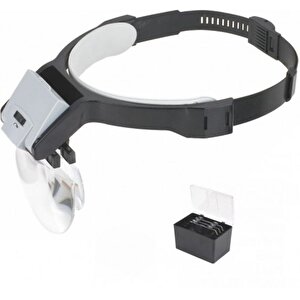 Lens Takmalı 5 Lenslı Led Lambalı Şapka Tip Büyüteç Tdrtr
