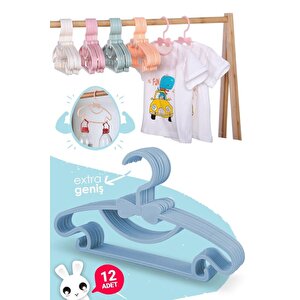 Mavi Bebek Elbise Askısı 12 Adet Tdrtr