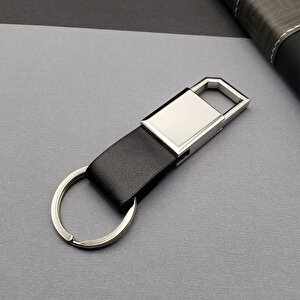Siyah Gümüş Metal Anahtarlık Tdrtr