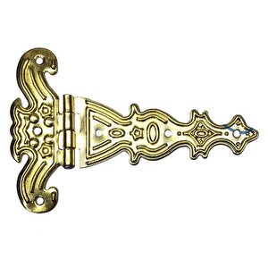 Dekoratif, Sac Tek Kuyruklu Menteşe - 69x102 Mm, Büyük, Sarı, 1 Adet Tdrtr