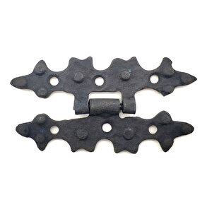 Antika Tarz Dekoratif Pirinç Yıldız Menteşe - 84x44 Mm, Oksit Tdrtr