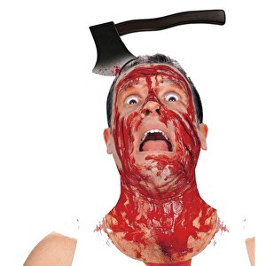 Kafaya Saplanmış Halloween Kanlı Balta Şaka Tacı