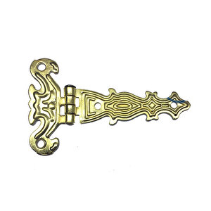 Dekoratif, Sac Tek Kuyruklu Menteşe - 40x68 Mm, Küçük, Sarı, 1 Adet Tdrtr