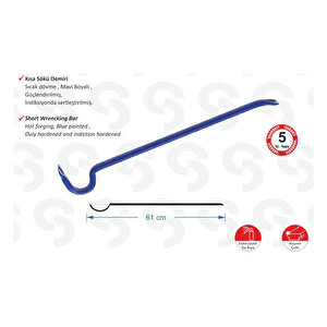 S.d. Sk 6000 Kısa Sökü Demiri - 1200 Gr, 61cm Tdrtr