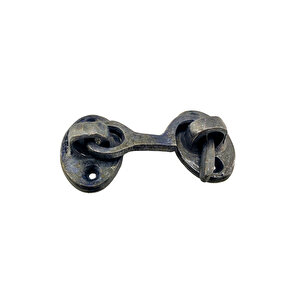 Antika Tarz Dekoratif Pirinç Maymuncuk Çengeli - 5cm, Oksit Tdrtr