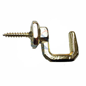 Vidalı Kanca, Askı Büyük - 15x23mm, Sarı - 100 Adet Tdrtr