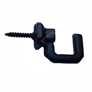 Vidalı Kanca, Askı Büyük - 15x23mm, Siyah - 100 Adet Tdrtr