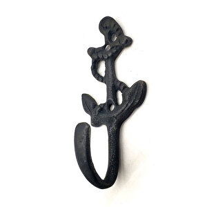Antika Tarz Dekoratif Pirinç Halatlı, Çapa, Denizci, Gemici  Askı - 95x42mm,  Oksit Tdrtr