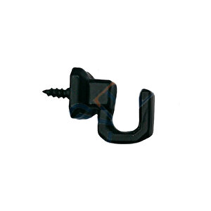 Vidalı Kanca, Askı Küçük - 15x18mm, Siyah - 1 Adet Tdrtr