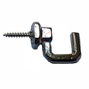 Vidalı Kanca, Askı Büyük - 15x23mm, Nikel - 1 Adet Tdrtr