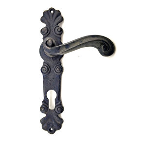 Antika Tarz Dekoratif Pirinç Okyanus Yale Kapı Kolu - 230x46 Mm, Oksit Tdrtr
