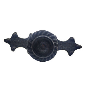 Antika Tarz Dekoratif Pirinç Çizgili Düğme - 35x100 Mm, Büyük, Oksit Tdrtr