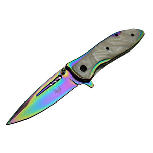 Benchmade Da76-1 Çakı Renkli Sedef 20 Cm Manuel, Kemerlikli