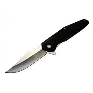 Tırtıklı Siyah Çakı 22 Cm Yarı Otomatik , Kemerlikli