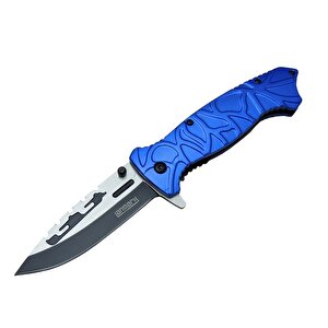 Lanmark M30b Tırtıklı Kamp Çakı 21 Cm - Plastik Sap, Otomatik, Kemerlikli