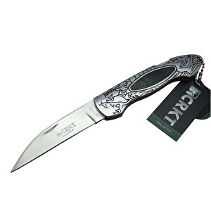 Crkt Cr 0124 Kamp Çakı 20 Cm - Metal Desenli Sap, Kılıflı, Kutulu