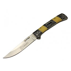 A 3159 C Kamp Çakı 24 Cm - İşlemeli Sedef Saplı, Kemerlikli