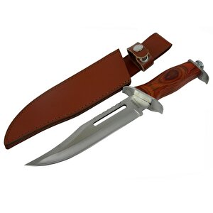 111 Rambo Bıçağı 32 Cm - Ahşap Metal Saplı, Perçinli