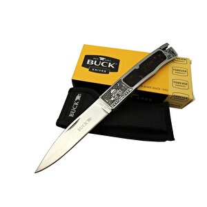 Buck Knives Bk-001brv Kamp Çakı 23 Cm - Metal; Kauçuk İşlemeli Sap, Kılıflı