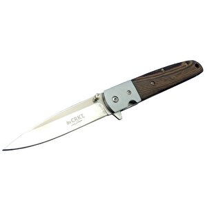 Crkt Cr 0150 Kamp Çakı 20,5 Cm - Ahşap Saplı, Yarım Otomatik, Kılıflı, Kutulu
