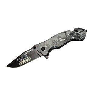 4 23 6 Swat Kurtarma / Kamp Çakı 20cm - Yarı Otomatik, Kemerlikli, Cam Kırma Ve İp Kesme Aparatlı