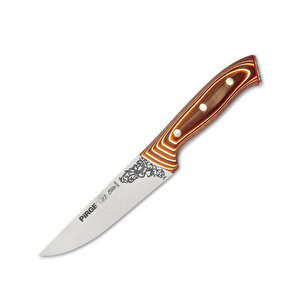 Pirge 32101 Elite Kurban, Kasap Bıçağı 14,5 Cm - Kahverengi Perçinli Kompozit Sap