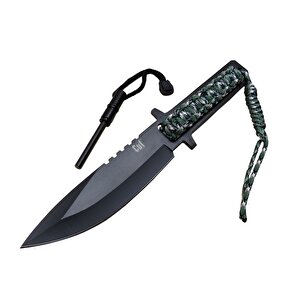 Cut Knives F19 Ty0453 Magnezyum Kamp Bıçağı 27 Cm - Paracord İpli Saplı, Kılıflı
