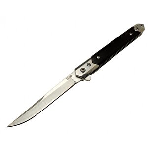 Zbr M390 1-36 Siyah Kamp Çakı 21cm - Yarı Otomatik, Siyah Sap, Kılıflı