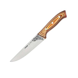 Pirge 32102 Elite Kurban, Kasap Bıçağı 16,5 Cm - Kahverengi Perçinli Kompozit Sap