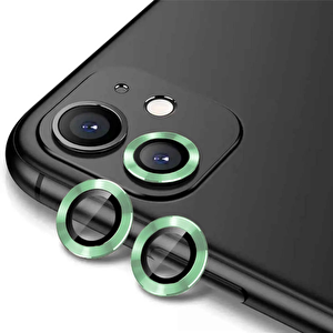 Apple Iphone 12  Uyumlu Kamera Koruyucu Lens Açik Yeşi̇l