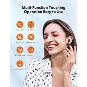 Kablosuz Kulakiçi Bluetooth Kulaklık Mavi Tdrtr