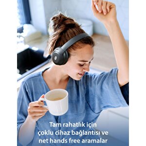 40 Mm Sürücülü Kafaüstü Bluetooth Kulaklık 20 Saat Müzik Bt 5.3 Siyah Tdrtr