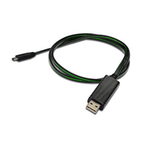 Digitus Senkronizasyon Ve Şarj Için Flux Connect Işıklı Kablo, Usb A, Erkek  Micro Usb B, Erkek, 0.90 Metre, Awg28, Siyah Renk, Mo