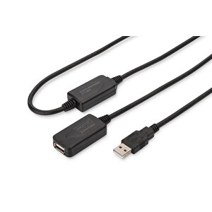 Digitus Usb 2.0 Repeater / Uzatma Kablosu, Usb A Erkek / A Dişi, 20 Metre&lt;br&gt;digitus Usb 2.0 Repeater Cable, 20m