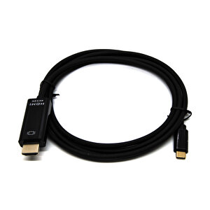 Beek Usb Tip C  Hdmi Görüntü Adaptörü, Usb C Erkek  Hdmi A Erkek, 4kx2k@30hz, Siyah Renk, Altın Kaplama Gövde, Siyah Renk, 1.8 Met
