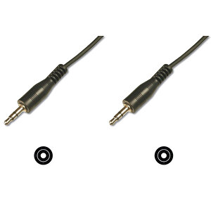 Stereo Ses Kablosu, 3.5 Mm Erkek - 3,5 Mm Erkek, 1.50 Metre, Ccs, 2x0.10/10 Zırhlı, Siyah Renk Tdrtr