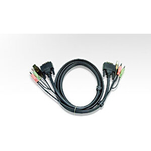 Usb Kvm (keyboard/video Monitor/mouse) Switch İçin Kablo, 5 Metre, 1 X Klavye / Mouse Usb A Erkek, 2 X Hoparlör Ve Mikrofon Audio