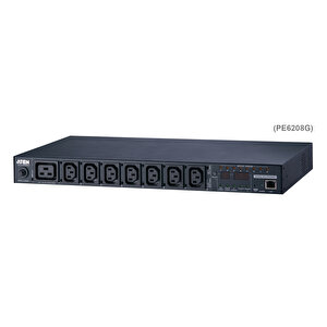 20a/16a 8-prizli 1u Ölçümlü &amp; Switch Mekanizmalı Eco Elektrik Güç Dağıtım Ünitesi (pdu) 20a/16a 8-outlet 1u Metered &amp; Swit