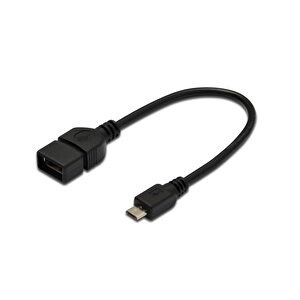 Usb On-the-go (otg) Kablosu, 0,20 Metre, Awg 28, Usb A, Dişi - Micro Usb B, Erkek Tdrtr